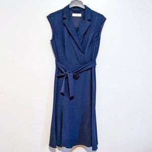 MM Lafleur Isabelle Dress Size 8 Navy Blue Office Career Wear